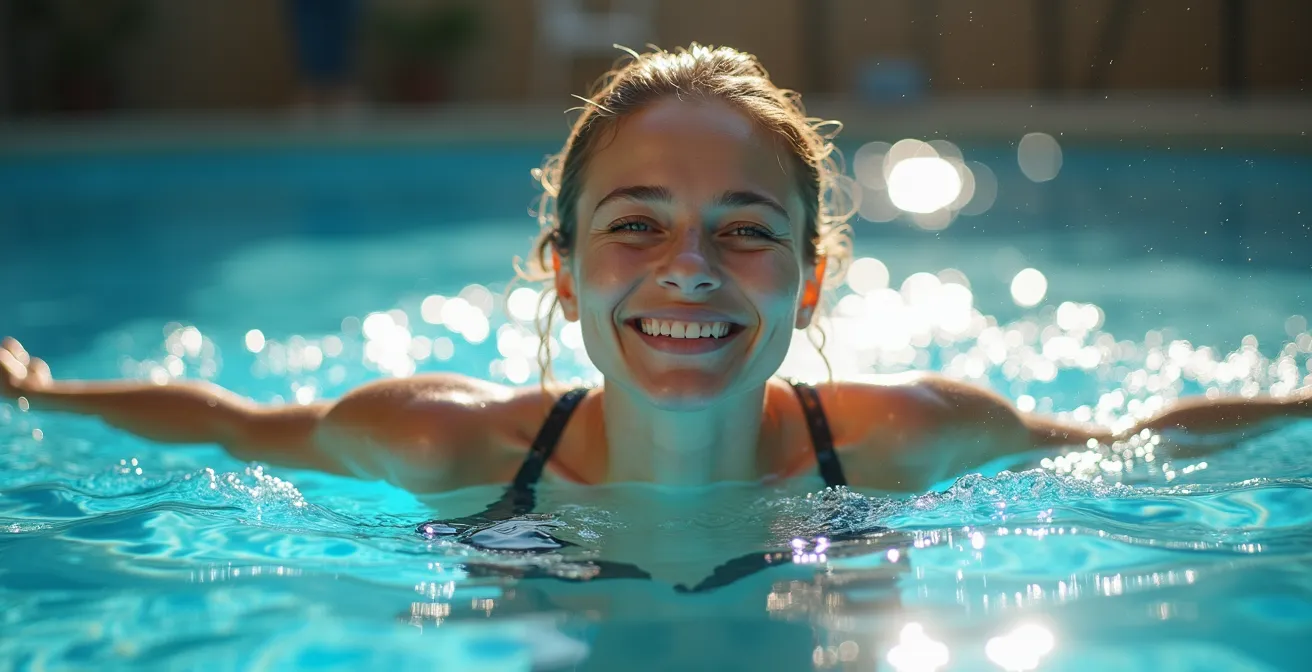 Femme pratiquant une activité aquatique thérapeutique adaptée